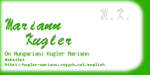 mariann kugler business card